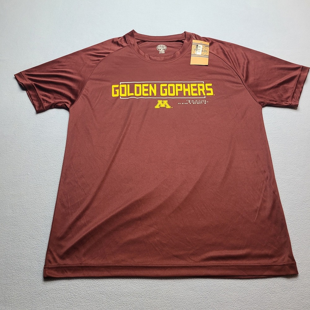 Rivalry Threads Minnesota Golden Gophers Mens Large Maroon NEW Performance Shirt